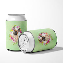 Load image into Gallery viewer, Fawn French Bulldog Green Flowers Can or Bottle Hugger CK4398CC
