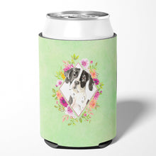 Load image into Gallery viewer, English Pointer Green Flowers Can or Bottle Hugger CK4399CC