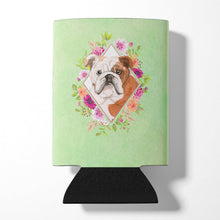 Load image into Gallery viewer, English Bulldog Green Flowers Can or Bottle Hugger CK4400CC