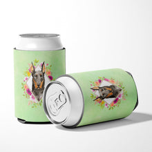Load image into Gallery viewer, Doberman Pinsher Green Flowers Can or Bottle Hugger CK4401CC