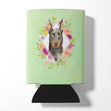 Load image into Gallery viewer, Doberman Pinsher Green Flowers Can or Bottle Hugger CK4401CC