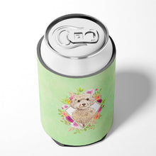 Load image into Gallery viewer, Champagne Cockapoo Green Flowers Can or Bottle Hugger CK4406CC