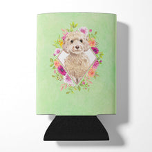 Load image into Gallery viewer, Champagne Cockapoo Green Flowers Can or Bottle Hugger CK4406CC