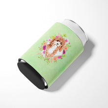 Load image into Gallery viewer, Cavapoo Green Flowers Can or Bottle Hugger CK4407CC