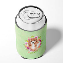 Load image into Gallery viewer, Cavapoo Green Flowers Can or Bottle Hugger CK4407CC