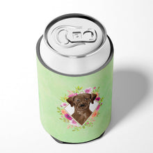 Load image into Gallery viewer, Chocolate Labrador Green Flowers Can or Bottle Hugger CK4411CC