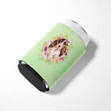 Load image into Gallery viewer, Brown Parti Cocker Spaniel Green Flowers Can or Bottle Hugger CK4412CC