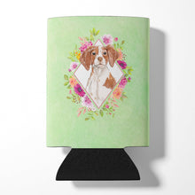 Load image into Gallery viewer, Brittany Spaniel Green Flowers Can or Bottle Hugger CK4414CC