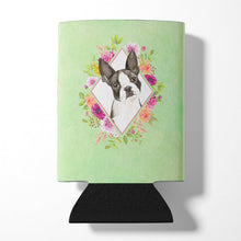 Load image into Gallery viewer, Boston Terrier Green Flowers Can or Bottle Hugger CK4417CC