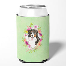 Load image into Gallery viewer, Bernese Mountain Dog Green Flowers Can or Bottle Hugger CK4424CC