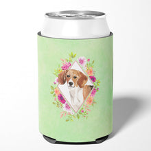 Load image into Gallery viewer, Beagle Green Flowers Can or Bottle Hugger CK4425CC