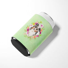 Load image into Gallery viewer, Australian Shepherd Green Flowers Can or Bottle Hugger CK4427CC