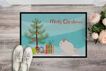 Load image into Gallery viewer, Pink and White Chinchilla Merry Christmas Doormat - 24x36 Decorative Floor Mat – Indoor/Outdoor Rug with Artistic Flair CK4436JMAT