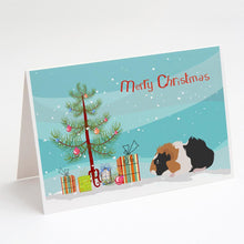 Load image into Gallery viewer, Abyssinian Guinea Pig Merry Christmas Greeting Cards -  Blank Note Cards – 8-Pack of Artist-Designed Cards with Envelopes