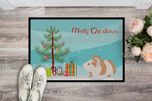 Load image into Gallery viewer, Silkie Guinea Pig Merry Christmas Doormat - 24x36 Decorative Floor Mat – Indoor/Outdoor Rug with Artistic Flair CK4446JMAT