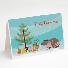 Load image into Gallery viewer, Skinny Guinea Pig Merry Christmas Greeting Cards -  Blank Note Cards – 8-Pack of Artist-Designed Cards with Envelopes