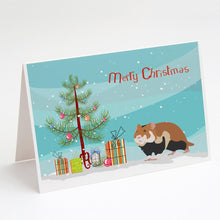 Load image into Gallery viewer, European Hamster Merry Christmas Greeting Cards -  Blank Note Cards – 8-Pack of Artist-Designed Cards with Envelopes