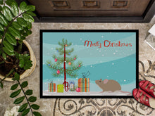 Load image into Gallery viewer, Grey Domestic Mouse Merry Christmas Doormat - 18x27 Decorative Floor Mat – Indoor/Outdoor Rug with Artistic Flair CK4462MAT
