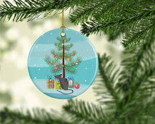 Load image into Gallery viewer, Satin Mouse Merry Christmas Ornament - Round Ceramic Ornament – Artist-Designed Keepsake Decoration