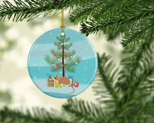 Load image into Gallery viewer, Spiny Mouse Merry Christmas Ornament - Round Ceramic Ornament – Artist-Designed Keepsake Decoration