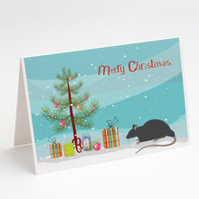 Load image into Gallery viewer, Black Rat Merry Christmas Greeting Cards -  Blank Note Cards – 8-Pack of Artist-Designed Cards with Envelopes