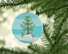 Load image into Gallery viewer, Dumbo Sphynx Rat Merry Christmas Ornament - Round Ceramic Ornament – Artist-Designed Keepsake Decoration