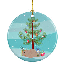 Load image into Gallery viewer, Fuzz Rat Merry Christmas Ornament - Round Ceramic Ornament – Artist-Designed Keepsake Decoration