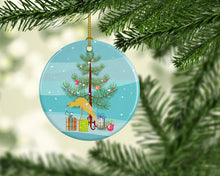 Load image into Gallery viewer, Belgian Hunchback Canary Merry Christmas Ornament - Round Ceramic Ornament – Artist-Designed Keepsake Decoration