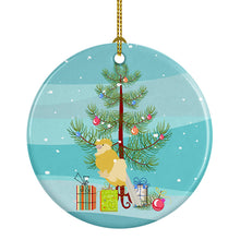 Load image into Gallery viewer, French Curly Canary Merry Christmas Ornament - Round Ceramic Ornament – Artist-Designed Keepsake Decoration