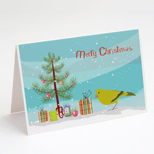 Load image into Gallery viewer, London Canary Merry Christmas Greeting Cards -  Blank Note Cards – 8-Pack of Artist-Designed Cards with Envelopes