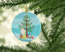 Load image into Gallery viewer, Parisian Trumpeter Canary Merry Christmas Ornament - Round Ceramic Ornament – Artist-Designed Keepsake Decoration