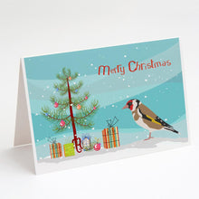 Load image into Gallery viewer, Goldfinch Merry Christmas Greeting Cards -  Blank Note Cards – 8-Pack of Artist-Designed Cards with Envelopes