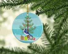Load image into Gallery viewer, Jay Bird Merry Christmas Ornament - Round Ceramic Ornament – Artist-Designed Keepsake Decoration