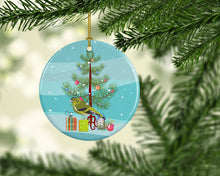 Load image into Gallery viewer, Siskin Merry Christmas Ornament - Round Ceramic Ornament – Artist-Designed Keepsake Decoration