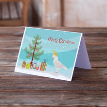 Load image into Gallery viewer, Cockatoo Merry Christmas Greeting Cards -  Blank Note Cards – 8-Pack of Artist-Designed Cards with Envelopes