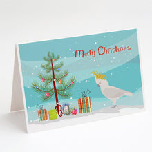 Load image into Gallery viewer, Cockatoo Merry Christmas Greeting Cards -  Blank Note Cards – 8-Pack of Artist-Designed Cards with Envelopes