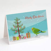 Load image into Gallery viewer, New Zealand Parakeet Merry Christmas Greeting Cards -  Blank Note Cards – 8-Pack of Artist-Designed Cards with Envelopes