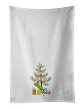 Load image into Gallery viewer, Ring-Necked Parakeet Merry Christmas White Kitchen Towel Set of 2