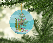 Load image into Gallery viewer, Angelfish Merry Christmas Ornament - Round Ceramic Ornament – Artist-Designed Keepsake Decoration