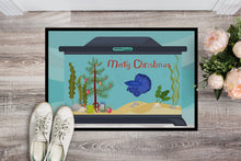 Load image into Gallery viewer, Delta Tail Betta Fish Merry Christmas Doormat - 18x27 Decorative Floor Mat – Indoor/Outdoor Rug with Artistic Flair CK4507MAT