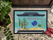Load image into Gallery viewer, Delta Tail Betta Fish Merry Christmas Doormat - 18x27 Decorative Floor Mat – Indoor/Outdoor Rug with Artistic Flair CK4507MAT