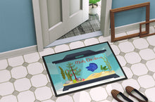 Load image into Gallery viewer, Delta Tail Betta Fish Merry Christmas Doormat - 18x27 Decorative Floor Mat – Indoor/Outdoor Rug with Artistic Flair CK4507MAT