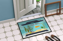 Load image into Gallery viewer, Bubble Eyed Goldfish Merry Christmas Doormat - 24x36 Decorative Floor Mat – Indoor/Outdoor Rug with Artistic Flair CK4509JMAT