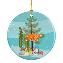 Load image into Gallery viewer, Celestial Eye Goldfish Merry Christmas Ornament - Round Ceramic Ornament – Artist-Designed Keepsake Decoration