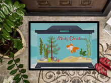 Load image into Gallery viewer, Oranda Red Cap Goldfish Merry Christmas Doormat - 24x36 Decorative Floor Mat – Indoor/Outdoor Rug with Artistic Flair CK4514JMAT