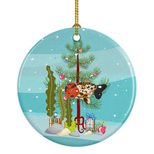 Load image into Gallery viewer, Ranchu Goldfish Merry Christmas Ornament - Round Ceramic Ornament – Artist-Designed Keepsake Decoration