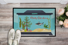 Load image into Gallery viewer, Iridescent Shark Merry Christmas Doormat - 24x36 Decorative Floor Mat – Indoor/Outdoor Rug with Artistic Flair CK4521JMAT