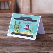 Load image into Gallery viewer, Comb Tail Betta Merry Christmas Greeting Cards -  Blank Note Cards – 8-Pack of Artist-Designed Cards with Envelopes
