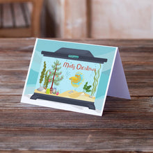 Load image into Gallery viewer, CrownTail Betta Merry Christmas Greeting Cards -  Blank Note Cards – 8-Pack of Artist-Designed Cards with Envelopes
