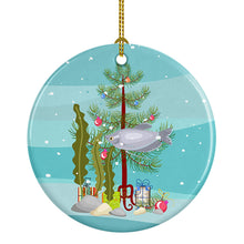 Load image into Gallery viewer, Moonlight Gourami Merry Christmas Ornament - Round Ceramic Ornament – Artist-Designed Keepsake Decoration